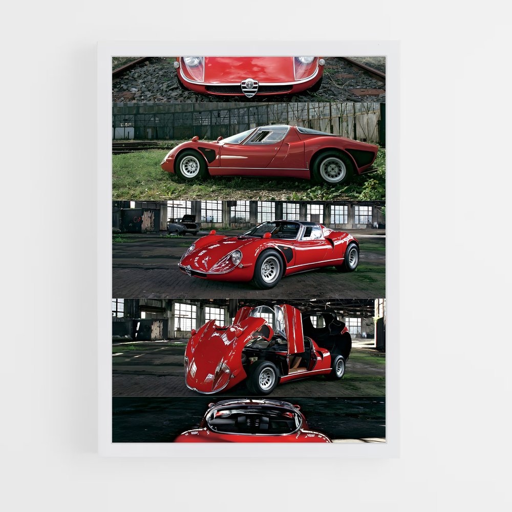 Poster Vintage Roadsters – affiche Alfa Romeo (vue 3)